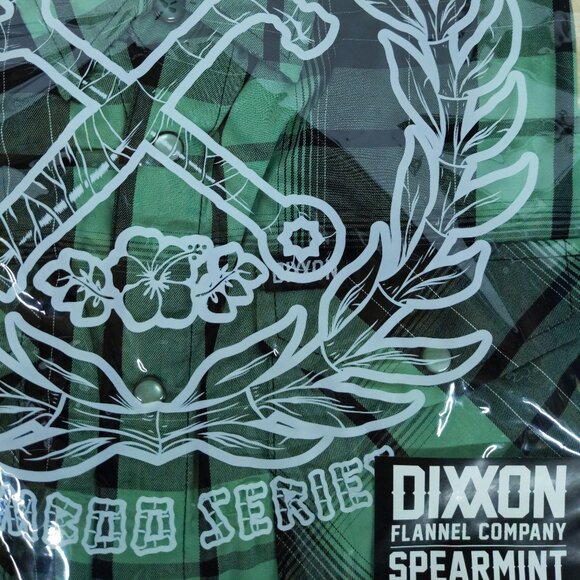 DIXXON Green and Black Plaid Casual Button Down Shirt - Picture 6 of 6